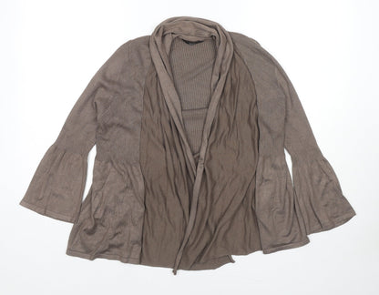 Womens UK Size 14 Marks and Spencer Brown Cardigan Jumper