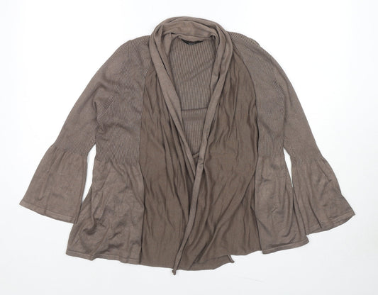 Womens UK Size 14 Marks and Spencer Brown Cardigan Jumper