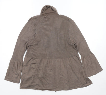 Womens UK Size 14 Marks and Spencer Brown Cardigan Jumper