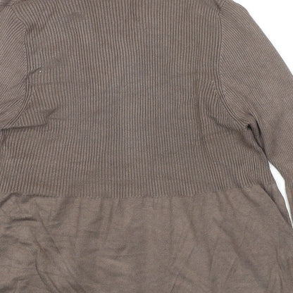 Womens UK Size 14 Marks and Spencer Brown Cardigan Jumper