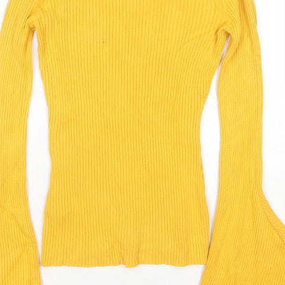 Womens UK Size 6 River Island Yellow Pullover Jumper