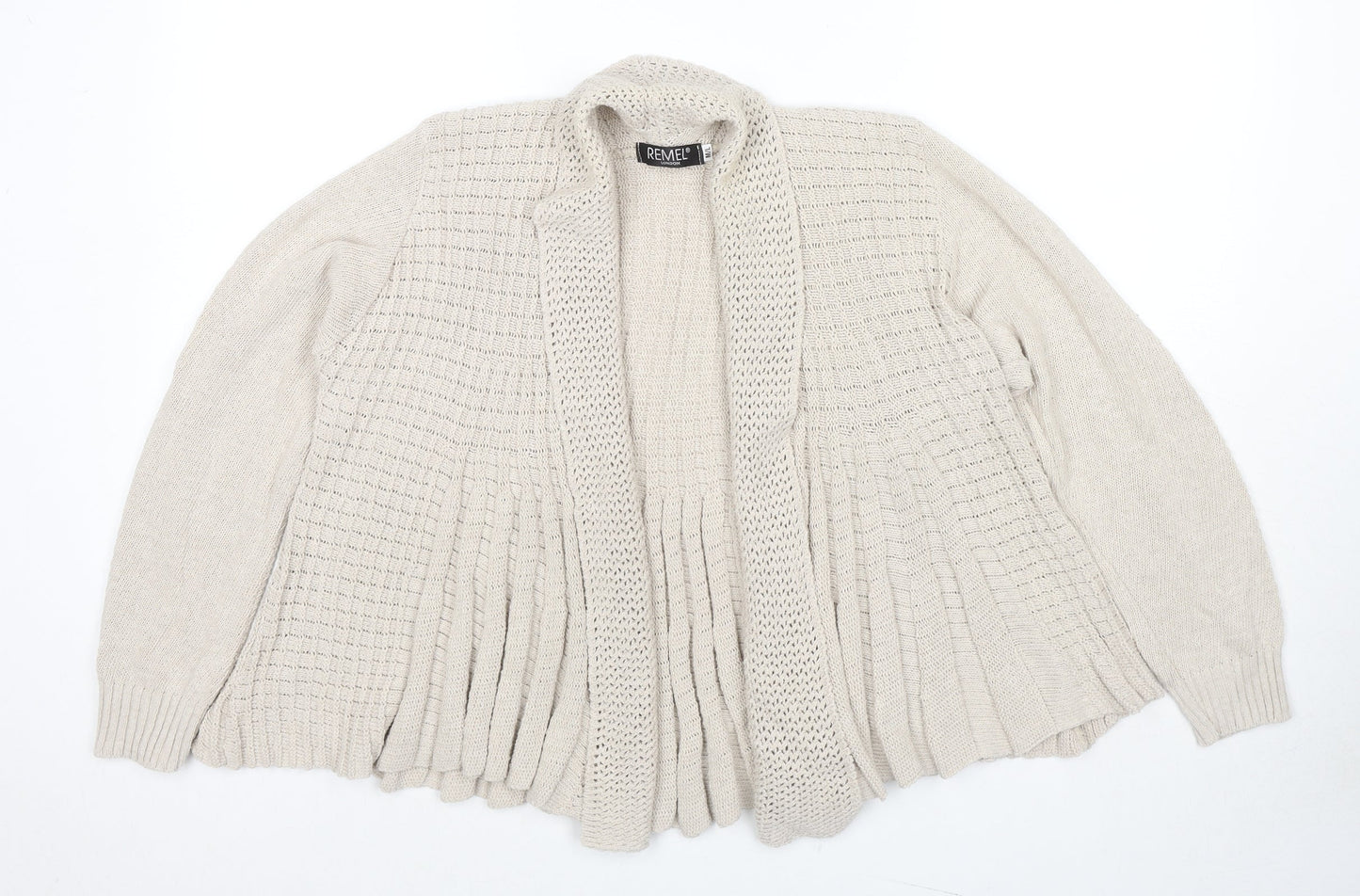 Womens UK Size M Remel London Beige Cardigan Jumper