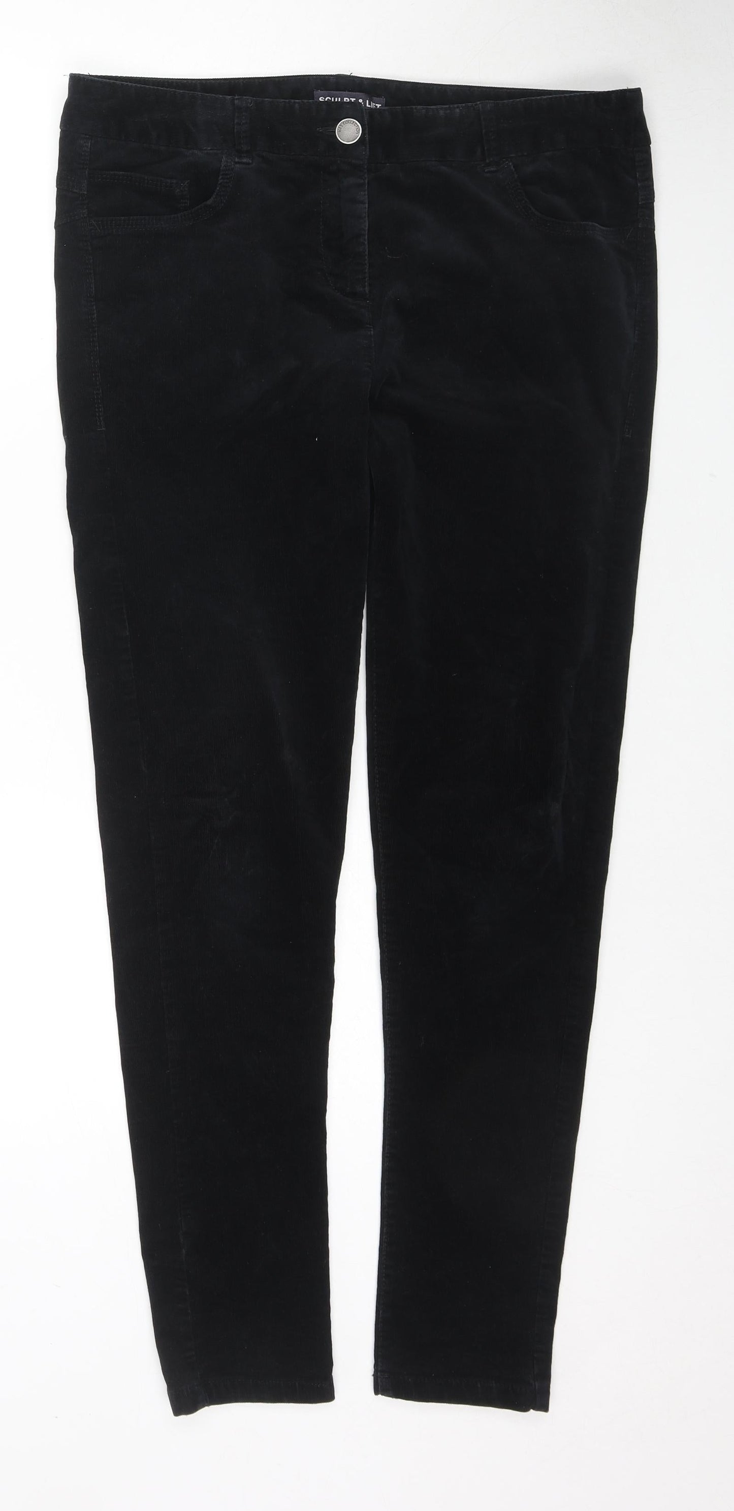 Womens UK Size 34 in Marks and Spencer Regular Fit  Black Trousers