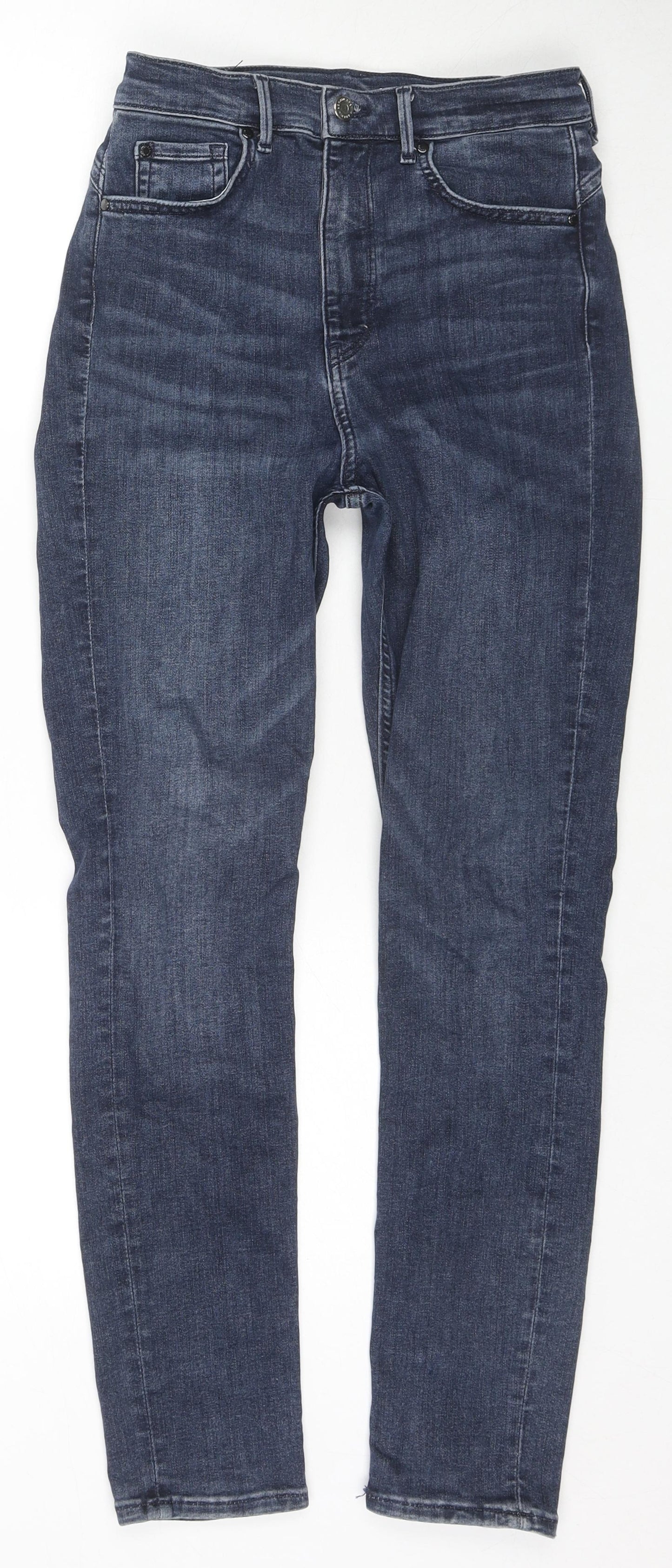 Womens UK Size 10 H&M Regular Fit Skinny Blue Jeans