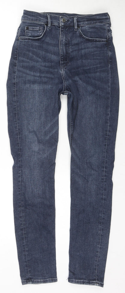Womens UK Size 10 H&M Regular Fit Skinny Blue Jeans