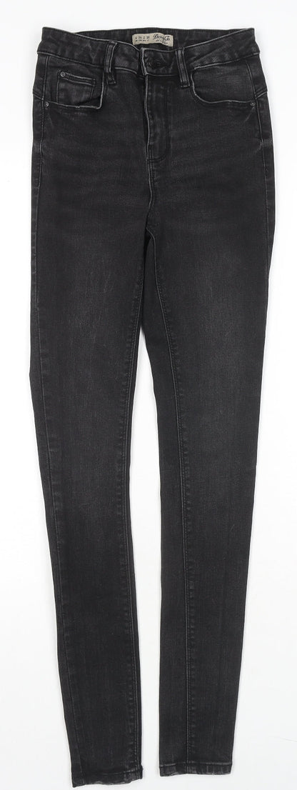 Denim & Co. Womens Black Cotton Skinny Jeans Size 6 L30 in Regular Zip