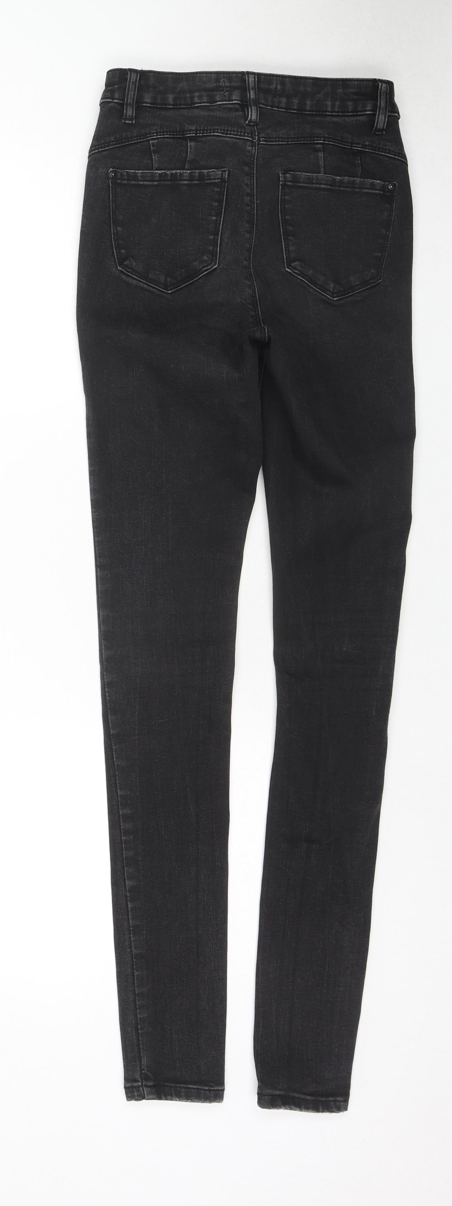 Denim & Co. Womens Black Cotton Skinny Jeans Size 6 L30 in Regular Zip