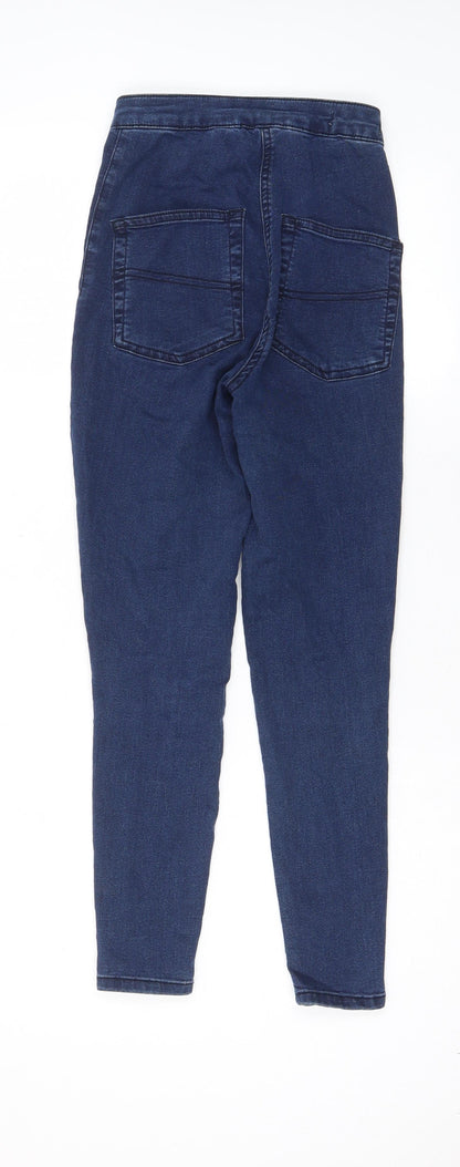 COLLUSION Womens Blue Cotton Skinny Jeans Size 24 in L28 in Regular Zip