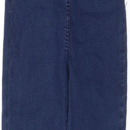 COLLUSION Womens Blue Cotton Skinny Jeans Size 24 in L28 in Regular Zip