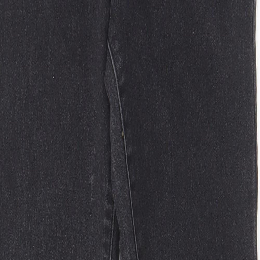 Denim & Co. Womens Grey Cotton Skinny Jeans Size 10 L28 in Regular Zip