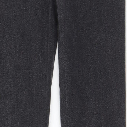 Denim & Co. Womens Grey Cotton Skinny Jeans Size 10 L28 in Regular Zip