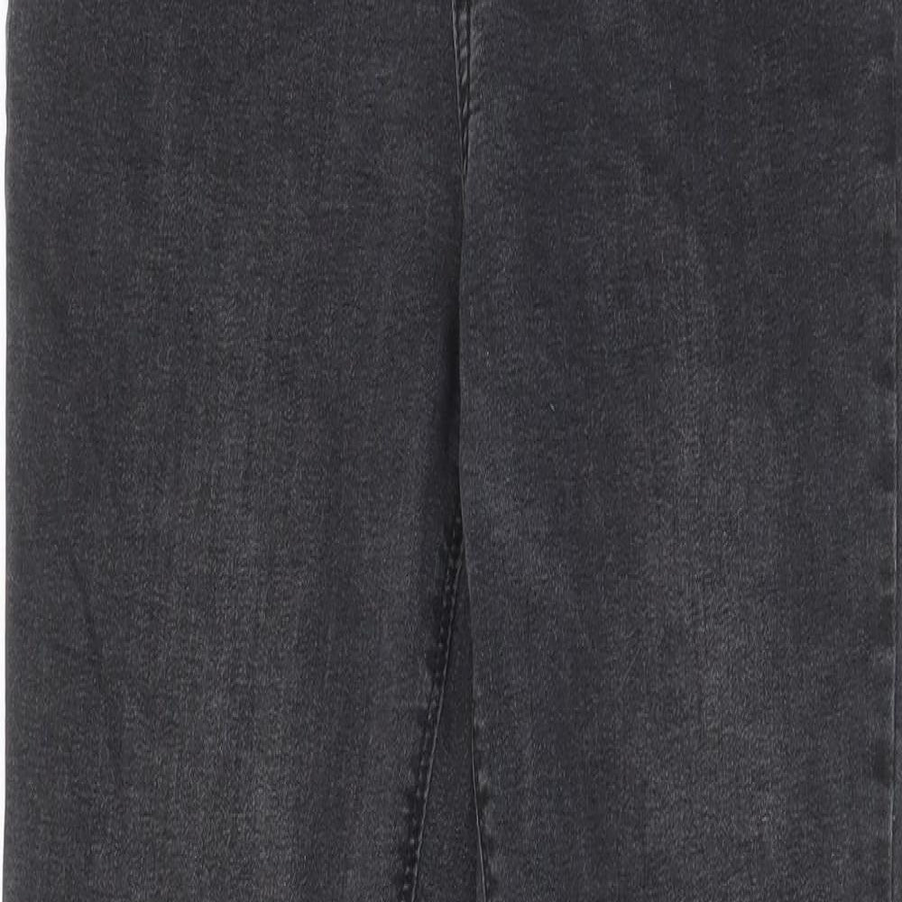 Denim & Co. Womens Grey Cotton Skinny Jeans Size 12 L29 in Regular Zip - Pockets