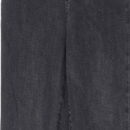 Denim & Co. Womens Grey Cotton Skinny Jeans Size 12 L29 in Regular Zip - Pockets