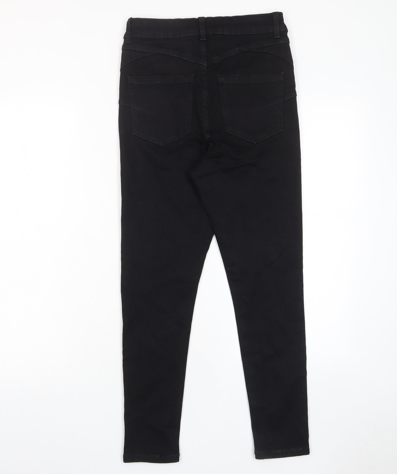 New Look Womens Black Cotton Skinny Jeans Size 10 L25 in Regular Zip - Pockets