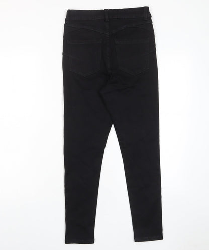 New Look Womens Black Cotton Skinny Jeans Size 10 L25 in Regular Zip - Pockets