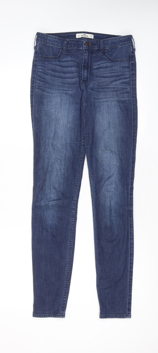 Hollister Womens Blue Cotton Skinny Jeans Size 28 in L31 in Regular Zip - Pockets