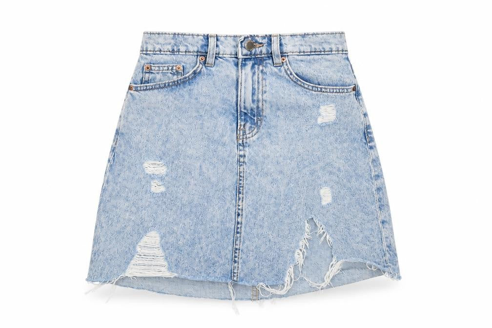 Womens UK Size 6 H&M A-Line Denim Skirt