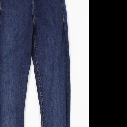 Topshop Womens Blue Cotton Skinny Jeans Size 25 in L24 in Regular Zip