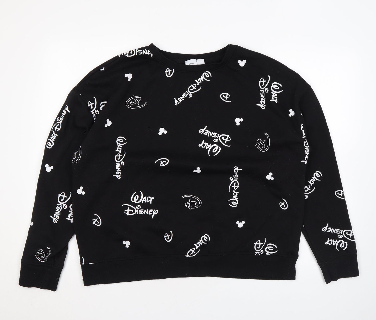 Womens UK Size L Disney Black Pullover Sweatshirt