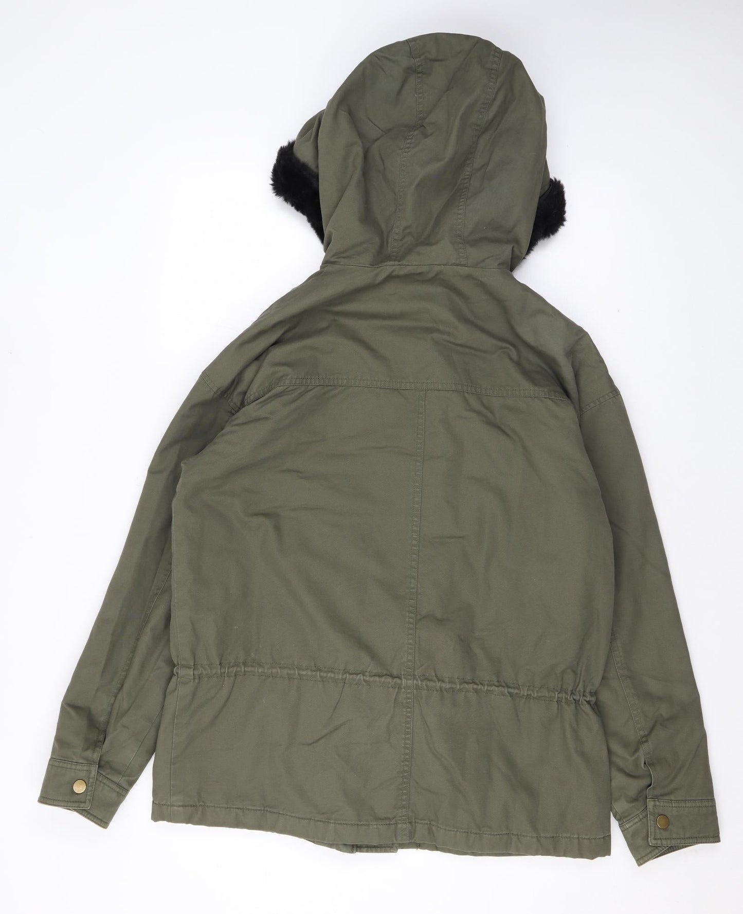 Womens UK Size 6 Selected Green Rain Coat