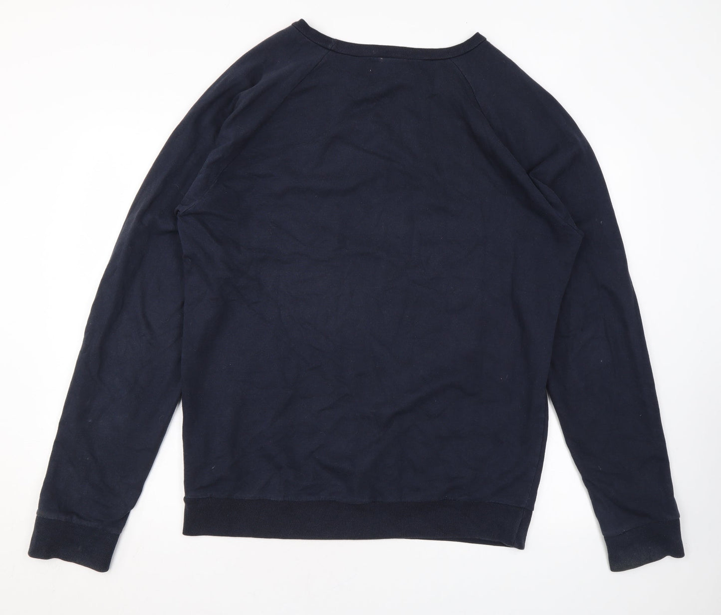 Topman Mens Blue Cotton Pullover Sweatshirt Size L