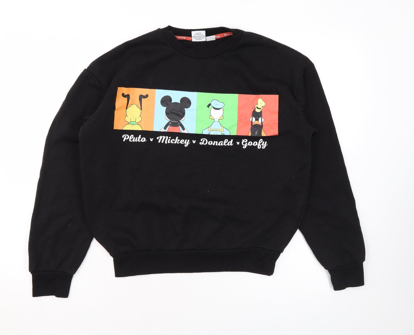 Womens UK Size 2XS Disney Black Pullover Sweatshirt