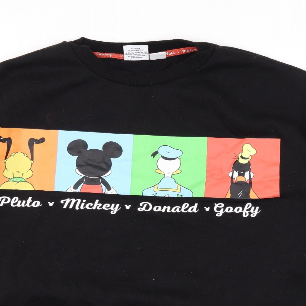 Womens UK Size 2XS Disney Black Pullover Sweatshirt