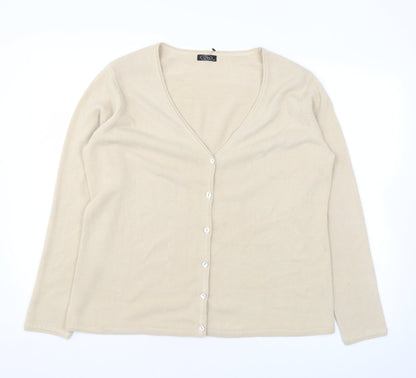 Womens UK Size M Bonmarché Beige Cardigan Jumper