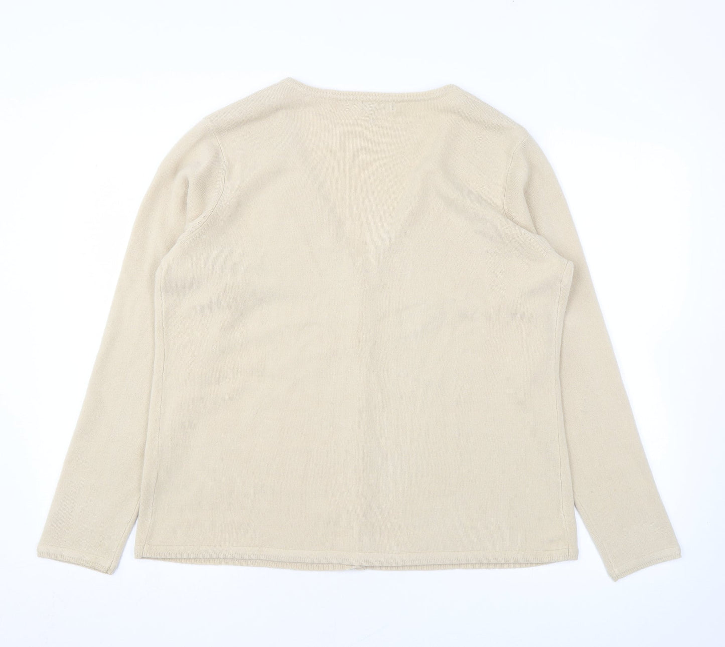 Womens UK Size M Bonmarché Beige Cardigan Jumper