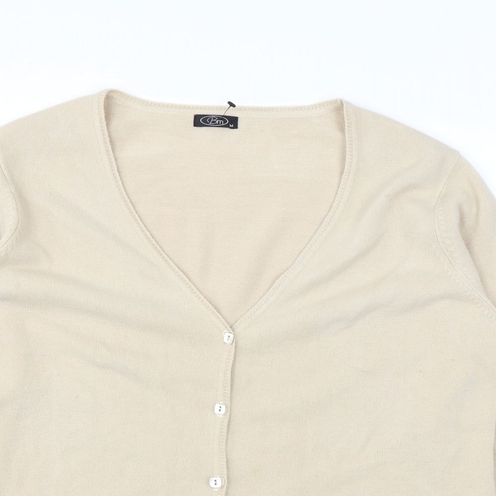 Womens UK Size M Bonmarché Beige Cardigan Jumper