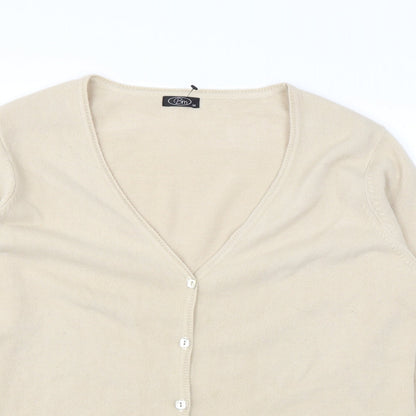 Womens UK Size M Bonmarché Beige Cardigan Jumper