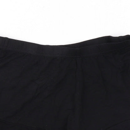 Boohoo Womens Black Viscose Basic Shorts Size 10 L3 in Regular Pull On
