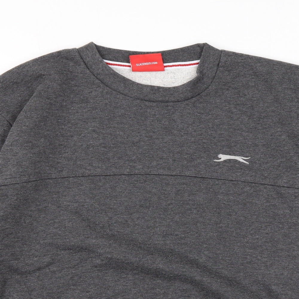 Mens UK Size S Slazenger Grey Pullover Sweatshirt