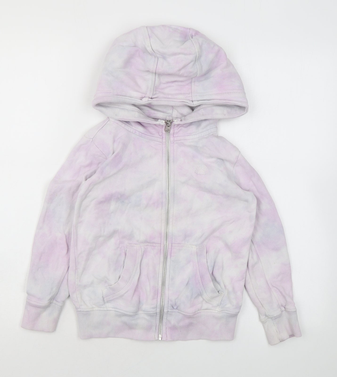 NEXT Girls Pink Cotton Full Zip Hoodie Size 6 Years Zip