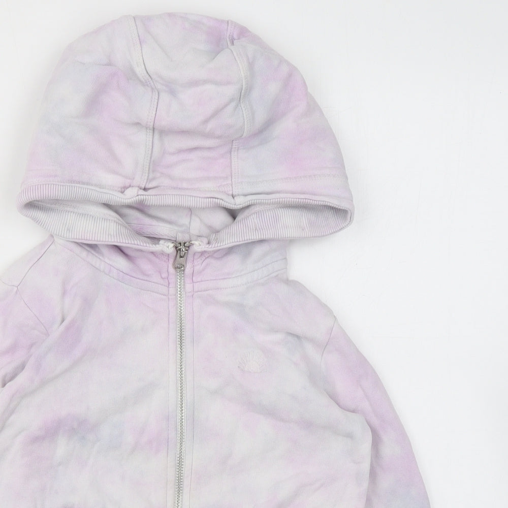 NEXT Girls Pink Cotton Full Zip Hoodie Size 6 Years Zip