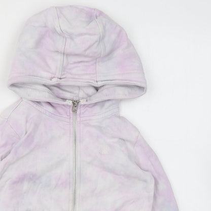 NEXT Girls Pink Cotton Full Zip Hoodie Size 6 Years Zip