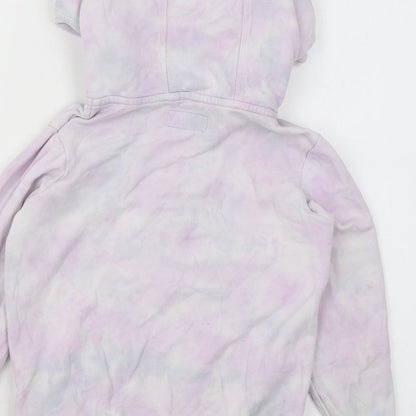 NEXT Girls Pink Cotton Full Zip Hoodie Size 6 Years Zip