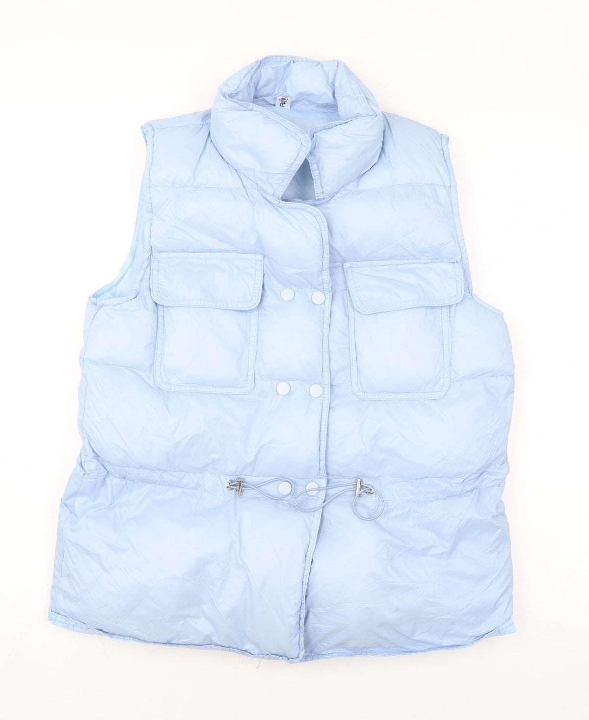 Flammode Womens Blue Gilet Coat Size S Snap