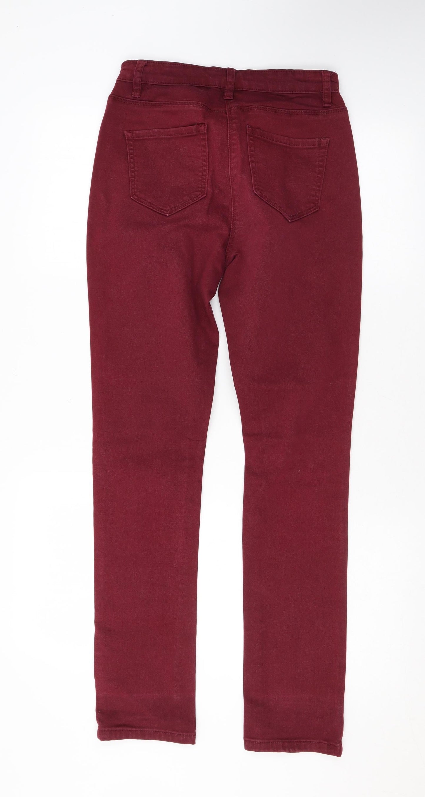Roman Womens Red Cotton Skinny Jeans Size 10 L28 in Regular Zip
