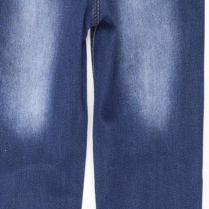 Denim & Co. Womens Blue Cotton Skinny Jeans Size 10 L28 in Regular Zip