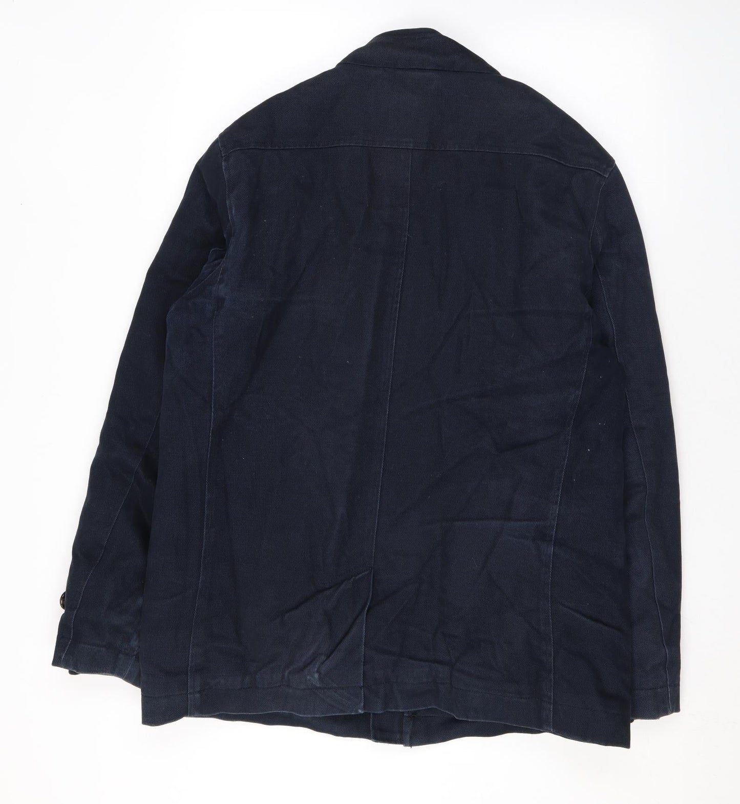 Mens UK Size M Racing Green Blue Overcoat