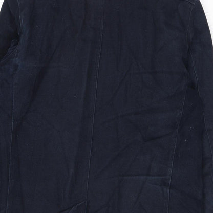 Mens UK Size M Racing Green Blue Overcoat