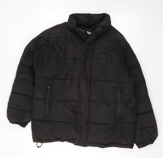 Mens UK Size S SCHOTT Black Puffer Jacket