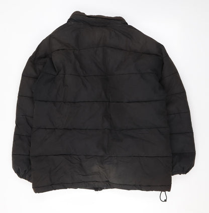 Mens UK Size S SCHOTT Black Puffer Jacket