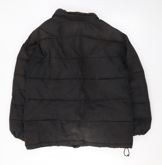 Mens UK Size S SCHOTT Black Puffer Jacket