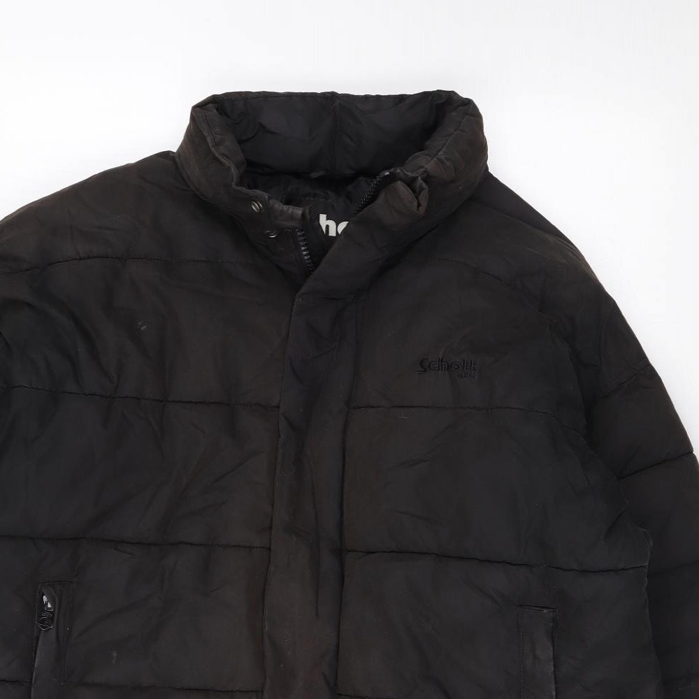 Mens UK Size S SCHOTT Black Puffer Jacket