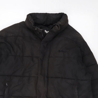 Mens UK Size S SCHOTT Black Puffer Jacket