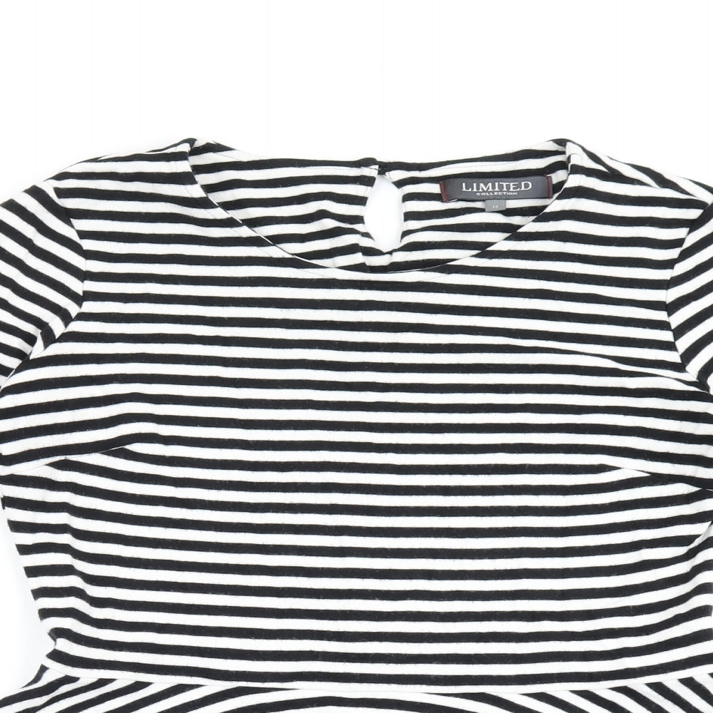 Womens UK Size 14 Limited Collection White Basic T-Shirt