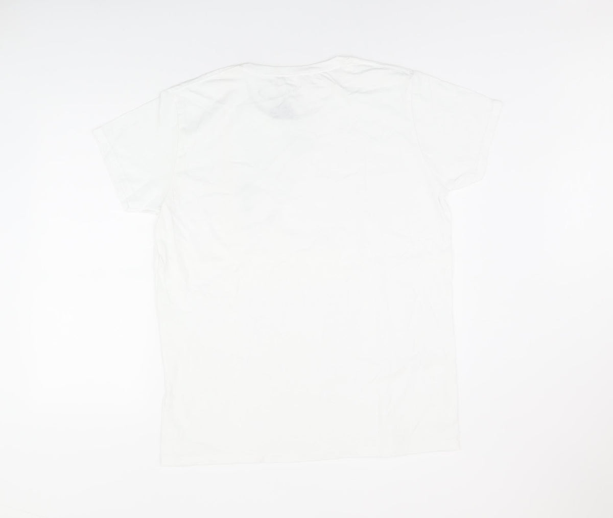 Kintsugi Womens White Polyester Basic T-Shirt Size 14 Round Neck