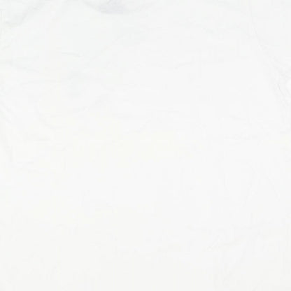 Kintsugi Womens White Polyester Basic T-Shirt Size 14 Round Neck